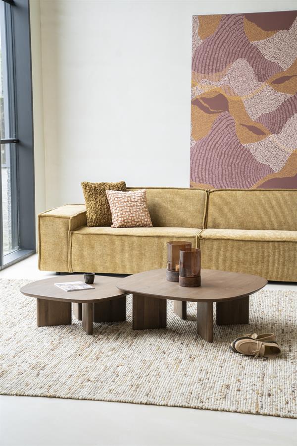 Salontafel Stef Eleonora small 80x80 cm - Bruin eikenhout