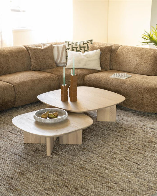 Salontafel Stef Eleonora small 80x80 cm - Naturel eikenhout