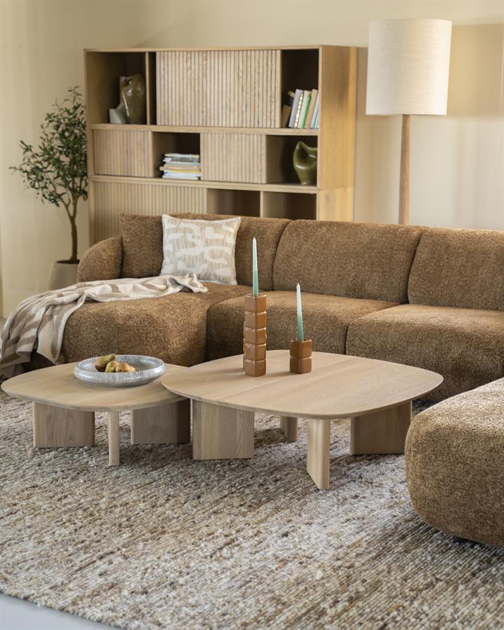 Salontafel Stef Eleonora small 80x80 cm - Naturel eikenhout