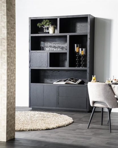 Kabinet/Wandkast Helsinki Eleonora  150x220 cm - Zwart eiken