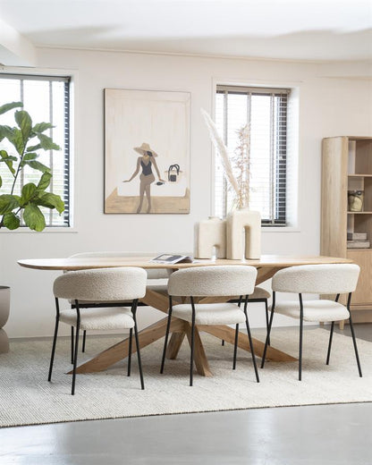 Eettafel Nikki Eleonora 240x100 - Naturel Acacia hout