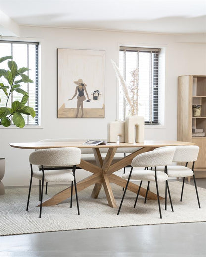 Eettafel Nikki Eleonora 240x100 - Naturel Acacia hout