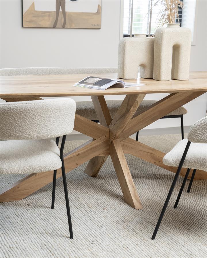 Eettafel Nikki Eleonora 240x100 - Naturel Acacia hout