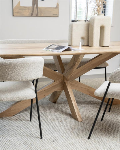 Eettafel Nikki Eleonora 240x100 - Naturel Acacia hout