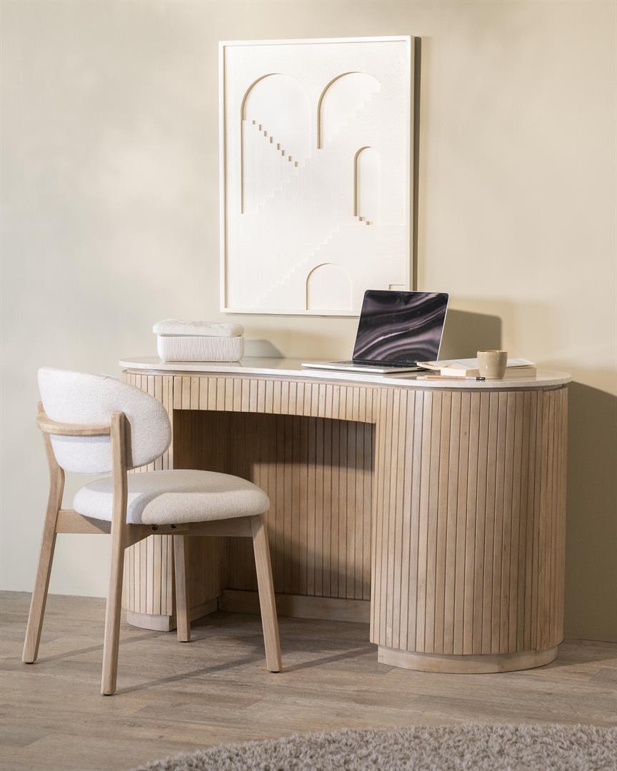 Eleonora eetkamerstoel Mikky naturel - beige Moon