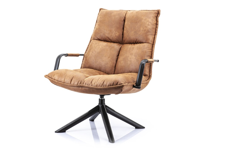Eleonora fauteuil Mitchell- Cognac (Magazijn sale)