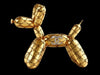 Glasschilderij fashion ballon hond goud links 80x60 cm