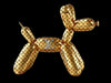 Glasschilderij fashion ballon hond goud rechts 80x60 cm