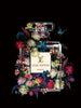Glasschilderij Louis Vuitton parfum fles bloemen goudfolie 60x80 cm