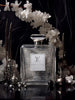 Glasschilderij parfumfles Louis Vuitton black met goudfolie 60x80 cm
