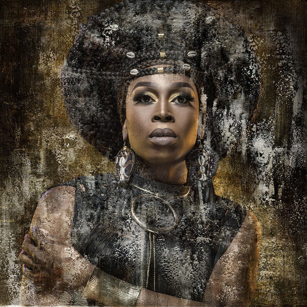 Glasschilderij Krachtige vrouw 80x80 cm