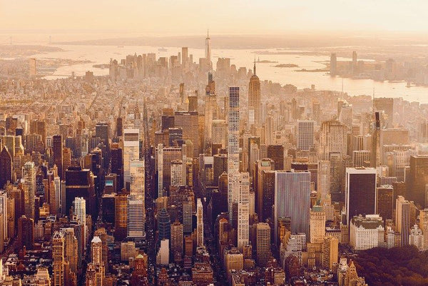 Glasschilderij Big city Manhattan NYC 120x80 cm