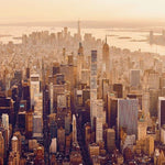 Glasschilderij Big city Manhattan NYC 120x80 cm