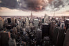 Glasschilderij hoge gebouwen/skyline 120x80 cm