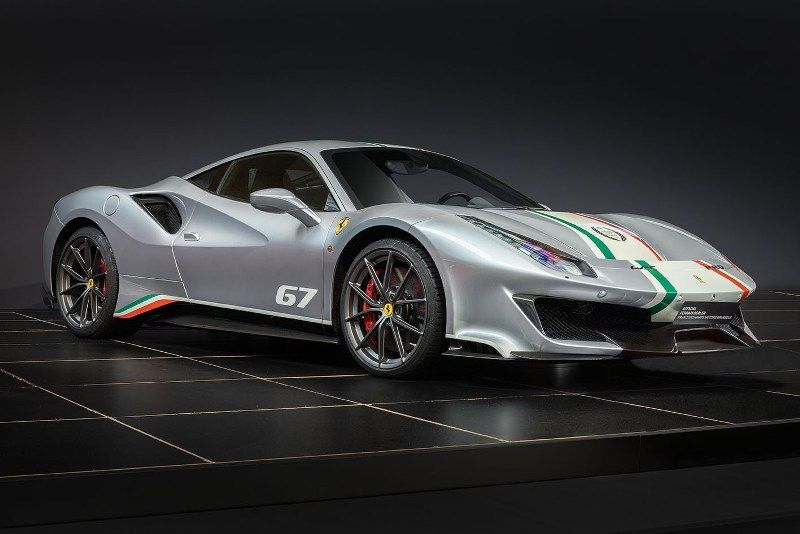 Glasschilderij Ferrari sportauto 120x80 cm