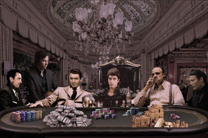 Glasschilderij maffia/ casino 120x80 cm