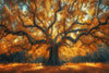 Glasschilderij grote boom in de zon 120x80 cm