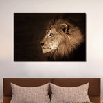 Glasschilderij Leeuwenkop zijkant 120x80 cm