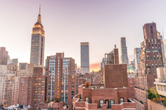 Glasschilderij Empire state building en omgeving 120x80 cm