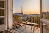 Glasschilderij Parijs met uitzicht op de Eiffeltoren 120x80 cm