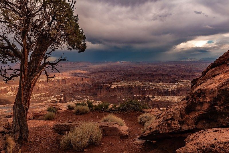 Glasschilderij Woestijn landschap Canyon met uniek 3D reliëf 120x80 cm