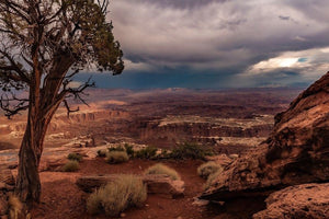 Glasschilderij Woestijn landschap Canyon met uniek 3D reliëf 120x80 cm