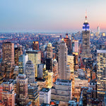 Glasschilderij Manhattan skyline met 3D reliëf 120x80 cm