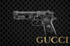 Glasschilderij Gucci/Gun 120x80cm (Limited)
