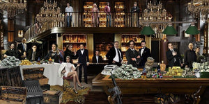 Glasschilderij filmsterren in casino V2 160x80 cm