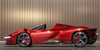 Glasschilderij rode sportauto Ferrari 160x80 cm