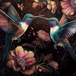 Glasschilderij  Kussende kolibris vogels 160x110 cm