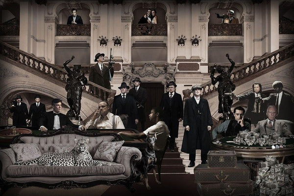 Glasschilderij peaky blinders / casino - 160x110 cm