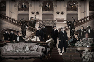 Glasschilderij peaky blinders / casino - 160x110 cm