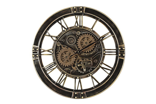 Radarklok Kadan rond antiek brons Ø55 cm