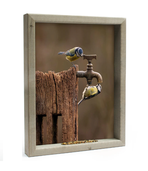 Feedy Vogelvoederlijst Large - Koolmeesjes op kraan (42x51 cm)