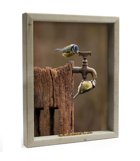 Feedy Vogelvoederlijst Large - Koolmeesjes op kraan (42x51 cm)