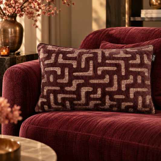 The Home Style Club x By-Boo Kussen Vie Douce Burgundy