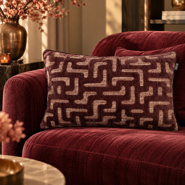 The Home Style Club x By-Boo Kussen Vie Douce Burgundy