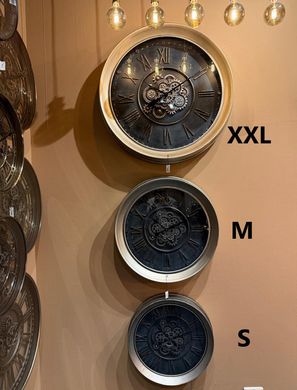 Wandklok Maddox XXL radar messing  Ø100 cm