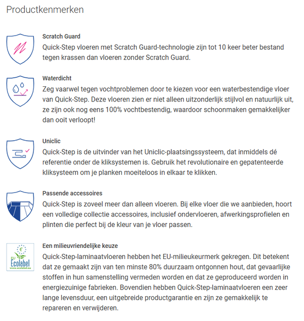 Quick-Step laminaat Creo - CRH3180 Eik Natural Tennessee