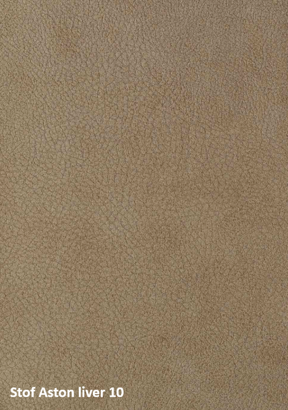 Eetkamerstoel met lage armleuning & draaifunctie Aston stof - Antraciet/Liver/Taupe (Magazijn sale)