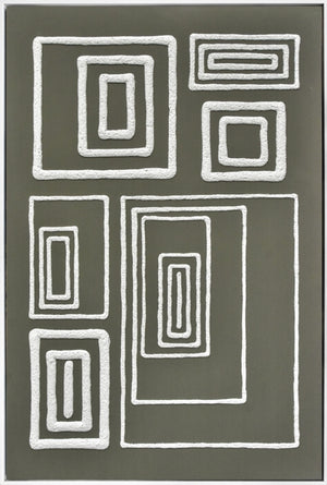3D wanddecoratie  'Figures over forest' 83x123 cm (Magazijn sale)