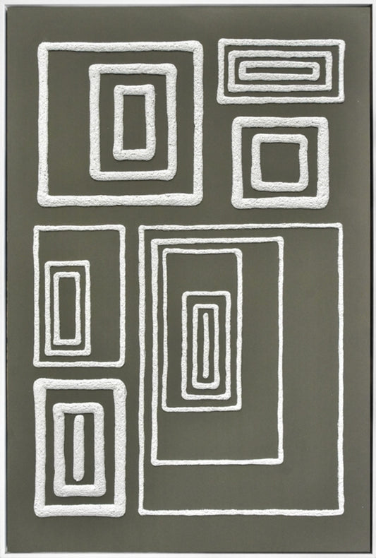 3D wanddecoratie  'Figures over forest' 83x123 cm (Magazijn sale)