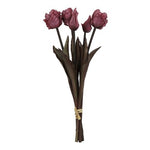 Boeket kunst tulpen - Kleur Fuchsia - 40 cm hoog