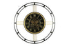 Ronde radar Wandklok Countryfield "Halliwell'' XXL zwart/goud Ø 90 cm