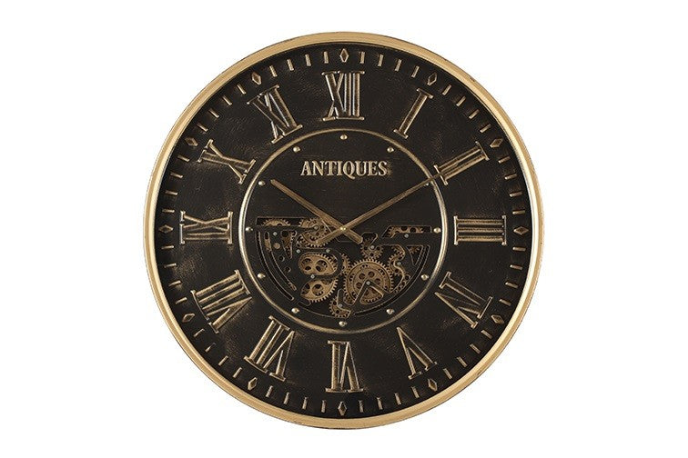 Countryfield radarklok rond Uneman Zwart/ Antiek Brons - Ø60CM