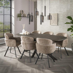 Hanglamp Sepiora 5+4-lichts / Sienna bruin