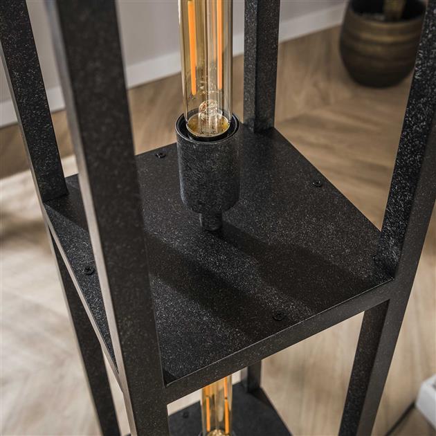 Vloerlamp Quadra 4-lichts / Artic zwart