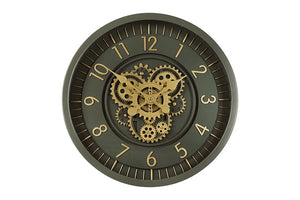 Ronde radar Wandklok Countryfield "Celestial'' antraciet Ø 46 cm