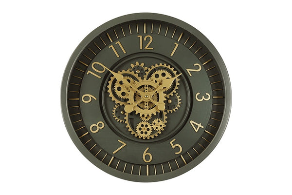 Ronde radar Wandklok Countryfield "Celestial'' antraciet Ø 46 cm